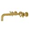 Kingston Brass Roman Tub Faucet, Brushed Brass, Wall Mount KS8027BX - alternate 1